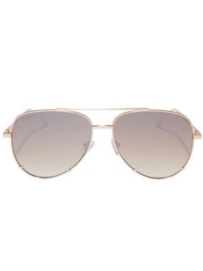 DIFF Scarlett Aviator Sunglasses Gold Frame Brown Flash Gradient Lens Unisex NWT